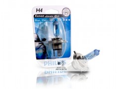 Галогеновая лампа Philips H4 BlueVision Ultra 4000К блистер